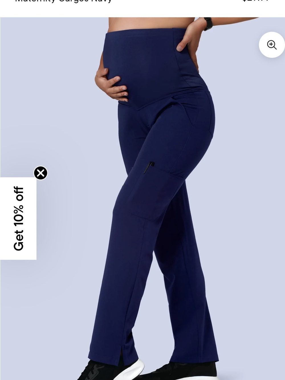 Maternity Over-Belly Cargo Joggers - Navy